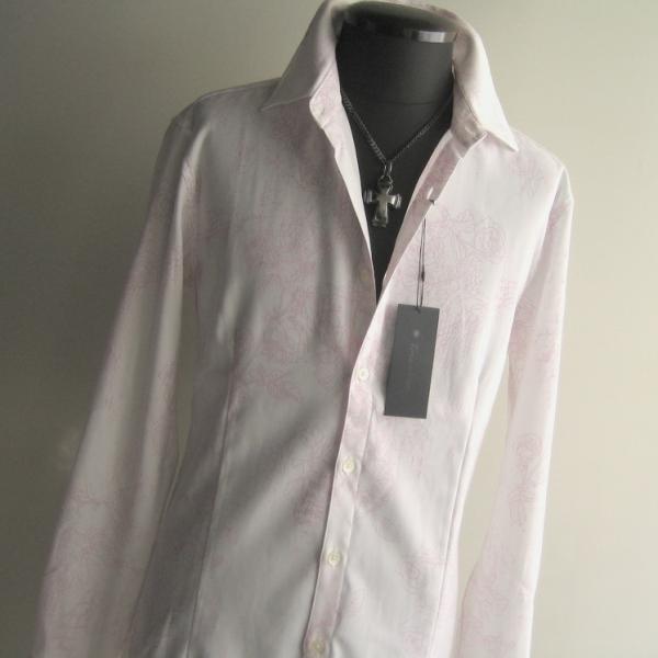 1.6万 新品 L トルネードマート ローズクロコダイルプリントシャツ長袖 ピンク 送料無料 サンプ...