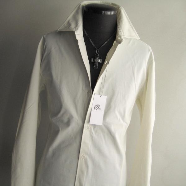 1.7万 新品 L トルネードマート スーパーストレッチトリコットシャツ長袖 オフホワイト 送料無料...