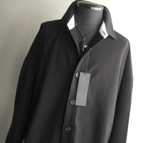 2.5万 新品 L トルネードマート ラインオーバーシルエットドロストシャツ長袖 ブラック サンプル...