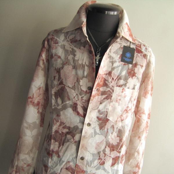 1.7万 新品 L トルネードマート フラワーシフォンシャツ長袖 ピンク サンプル 送料無料 466