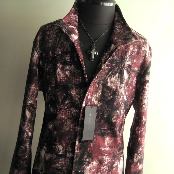 3.2万 新品 L トルネードマート HTフラワーグレンチェックシャツブルゾン レッド サンプル 4...