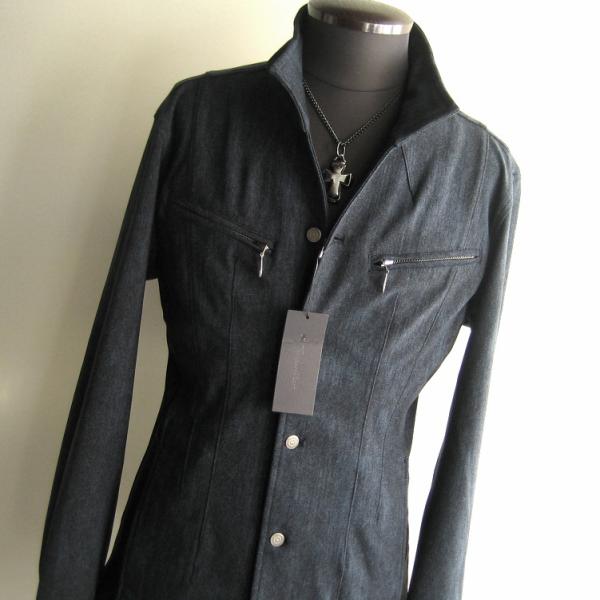 3.2万 新品 L トルネードマート ハイテンションムラデニムスタンドブルゾン ネイビー サンプル ...