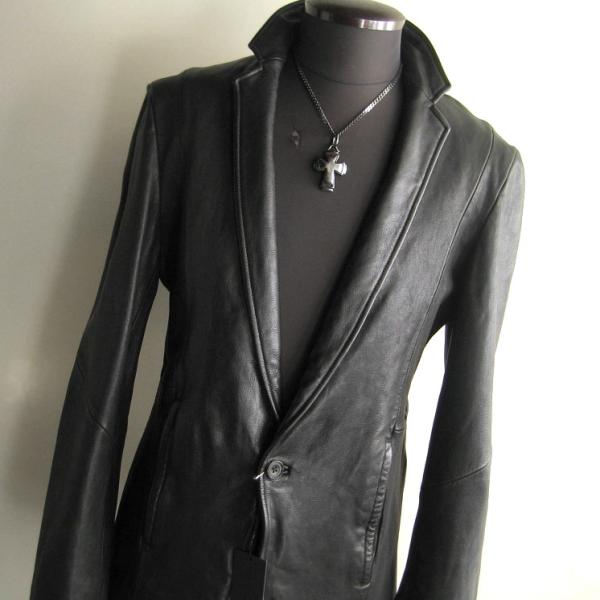6.9万 新品 L トルネードマート ゴートウォッシュドレザージャケット ブラック サンプル 500