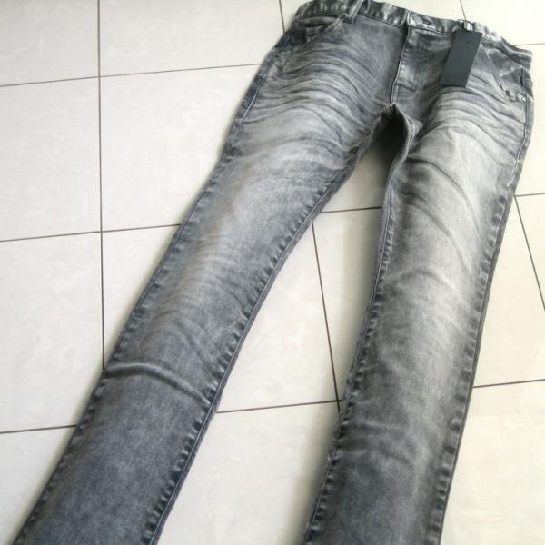 2.9万 新品 L トルネードマート クリア箔パールシューカットデニム グレー サンプル 547