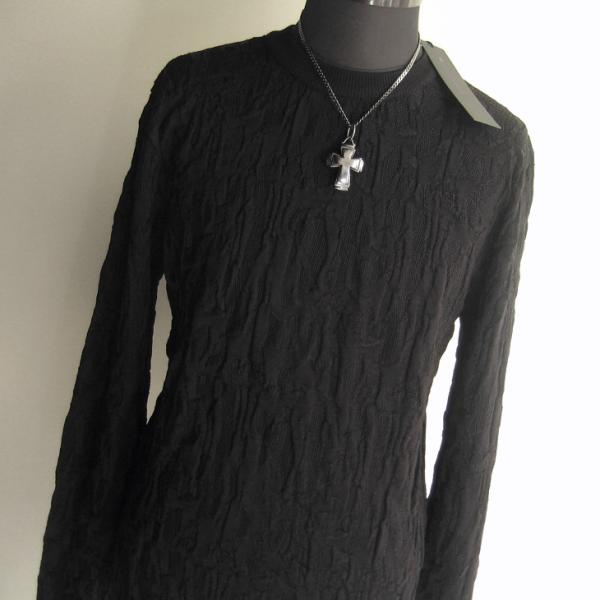 1.8万 新品 L トルネードマート カモフラリンクスクルーネックニット ブラック サンプル 579