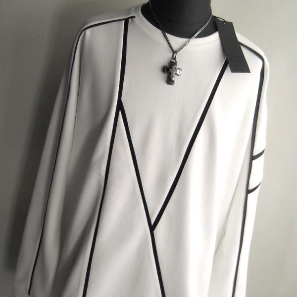 2.1万 新品 L トルネードマートカッティングテープオーバードルマンスェット ホワイト サンプル ...