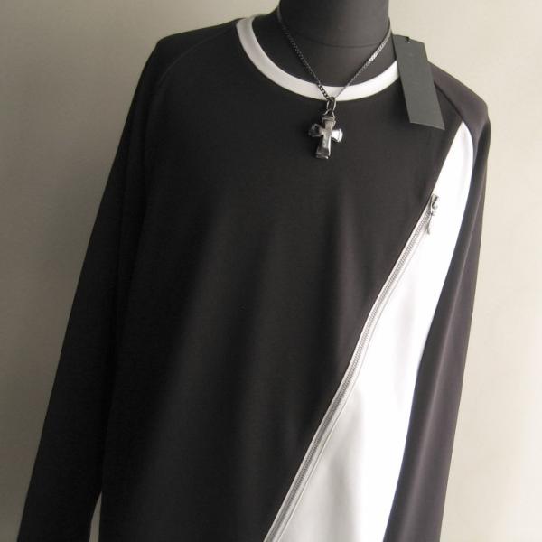 1.8万 新品 L トルネードマート バイカラーZIPアクセントプルオーバー ブラック サンプル 6...