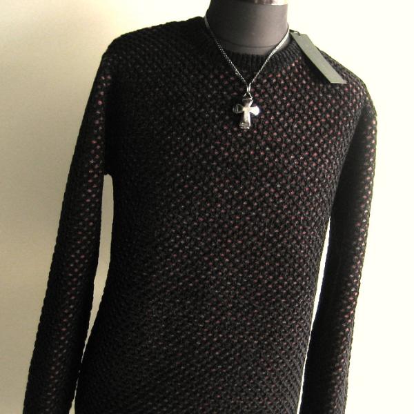 1.8万 新品 L トルネードマート カスリネットモールクルーネックニット ブラック サンプル 62...