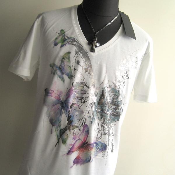 1.5万 新品 L トルネードマート ジャングルバタフライフラワーTシャツ半袖 マルチカラー サンプ...