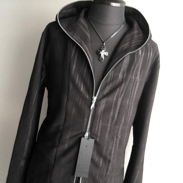 2.5万 新品 L トルネードマート ソーンエンボスランダムリップルフーディ ブラック サンプル 7...