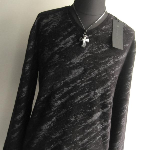 1.7万 新品 L トルネードマート ストームリンクスモールVネックニット ブラック サンプル 77...