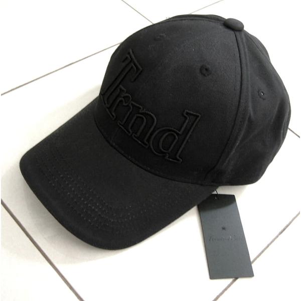 トルネードマート アウトラインロゴ刺繍キャップ 黒ブラック 帽子 TORNADOMART