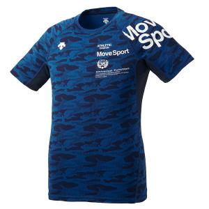 デサント（DESCENTE）陸上ランニング 半袖Tシャツ（メンズ）MOVESPORTS ムーブスポーツ MOTION FREE FITシャツ（DMMQJA57-NV）