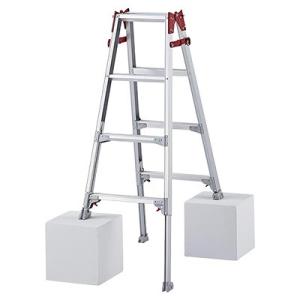 長谷川 はしご兼用伸縮脚立　RYZ-12c 4段 業務用 はしご 脚立 代引不可