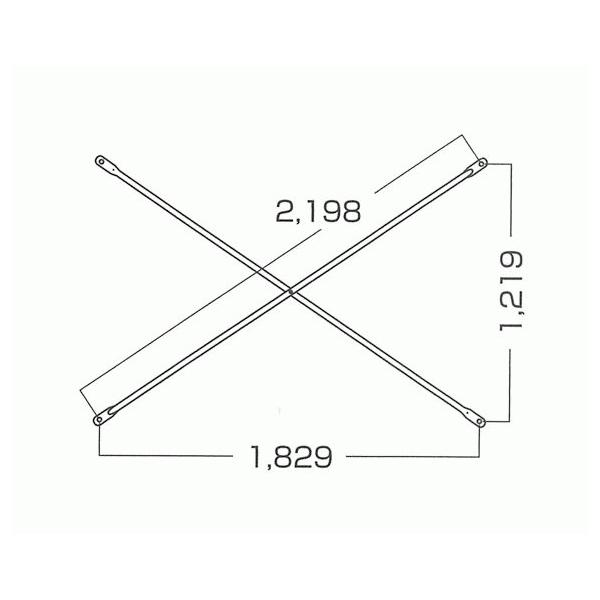送料見積品 法人のみ アルインコ(/D) ローリングタワーオプション品 筋交 オートジョイント式 ド...