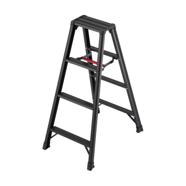 法人のみ 長谷川工業 (/AL) 専用脚立　脚軽ＢＬＡＣＫ 天板高1.09ｍ ブラック 黒 軽量 丈...