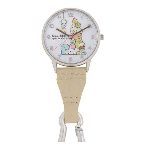 送料無料 ポスト投函 サン・フレイム(/Q) すみっコぐらし フックウォッチ 時計 ウォッチ ベージ...