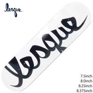 レスケ デッキ スケートボード デッキ LESQUE DECK TEAM LOGO DECK  Black White スケートボード スケボー SKATEBOARD デッキ