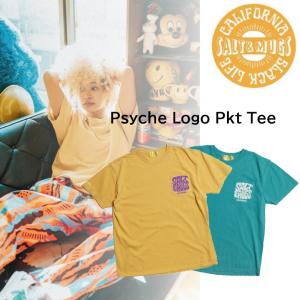 SALT＆MUGS ソルトアンドマグス Tシャツ Psyche Logo Pkt Tee サイケロゴポケットティー 2024SS ※メール便発送｜proshopfreak