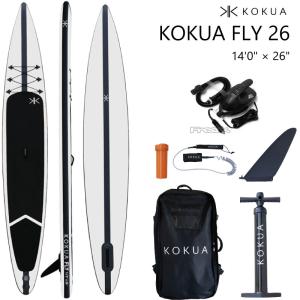 修理保証つき 電動ポンプサービス2023 コクア サップ KOKUA SUP レース ツーリング モデル KOKUA FLY 14’0 x 26 SUPインフレータブル サップボード｜proshopfreak