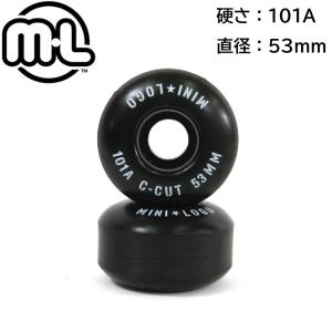 スケートボード ウィール ミニロゴ MINI-LOGO WHEELS 101A 53mm ブラック 黒 ウィール スケボー ウィール  デッキ スケボー｜proshopfreak