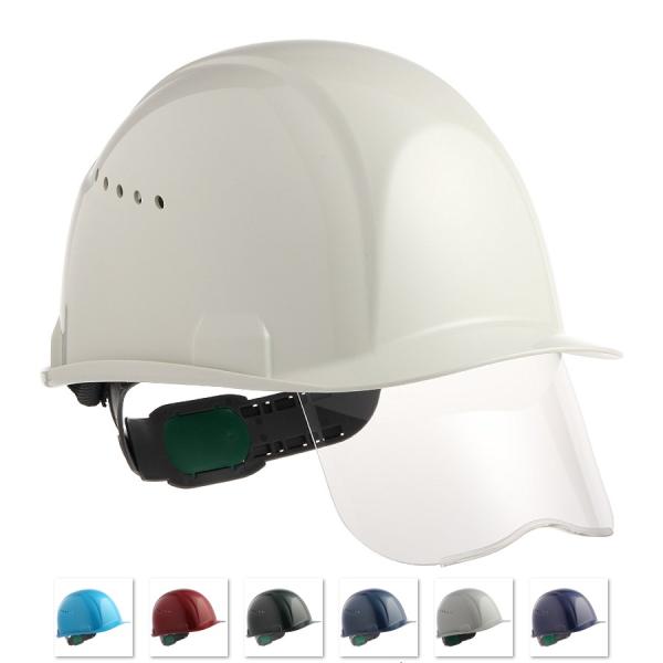 スミハット SAXCS-B コンパクトシールド面付き 作業用 ヘルメット（通気孔付き/ライナー入り）...