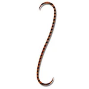 ヌーテック ムシカーリー 極厚0.8mm 4本入 #4 赤オレゼブラ(蛍光)【メール便OK】