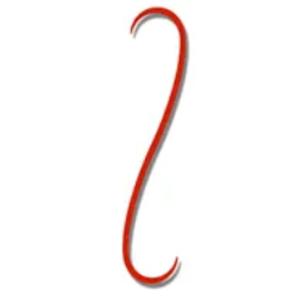 ヌーテック ムシカーリー 極厚0.8mm 4本入 #7 レッドラメ(蛍光)【メール便OK】