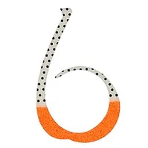 ヌーテック NUカーリー 極厚0.8mm 3本入 #5 オレンジケイムラ(蛍光)【メール便OK】