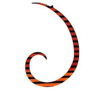 ヌーテック スリムカーリー 極厚0.8mm 4本入 #4 赤オレゼブラ(蛍光)【メール便OK】