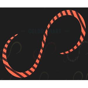 ジャッカル ビンビン玉 カスタムネクタイ カーリー 3本入 #ブライトオレンジゼブラ【メール便OK】