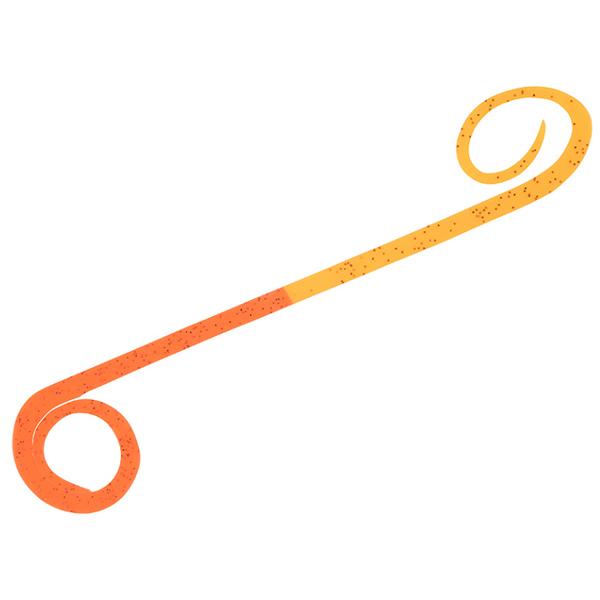 ダイワ 紅牙 シリコンネクタイ・ツインカーリーR 入数3 #蜜柑ラメ＋中井オレンジ【メール便OK】