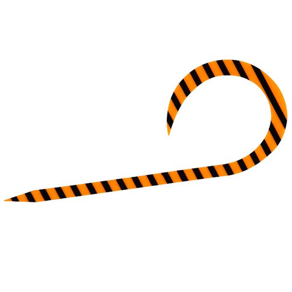 ダイワ 紅牙 シリコンネクタイシングルカーリー R 入数3 #オレンジゼブラ【メール便OK】