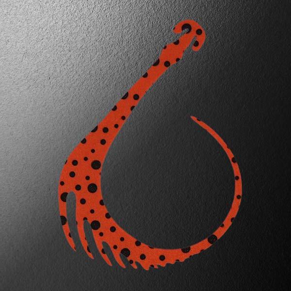 松岡スペシャル ギザバイト 80mm 1枚入 #ドット濃いオレンジ【メール便OK】