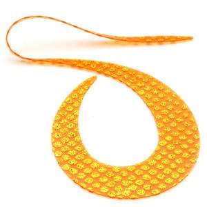 ライズジャパン なみだまネクタイ どでカーリー 入数3 #ND11 オレンジゴールドドット【メール便OK】