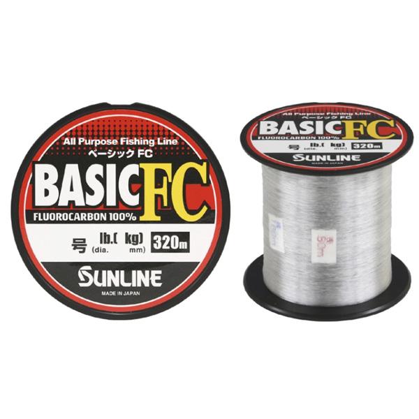 サンライン ベーシックFC 0.8号 3lb #クリア【メール便NG】