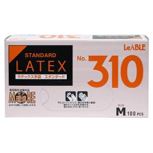 No.310　ラテックス手袋スタンダード　粉付　（Ｍ）　白　100枚入