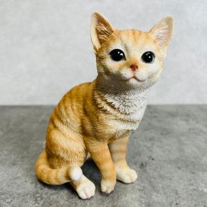 香箱ねこ　茶トラ　レジン製　ガーデンオーナメント 香箱ねこ レジン製 野川農園 猫 茶トラ ネコ : PEGマーケット - 通販