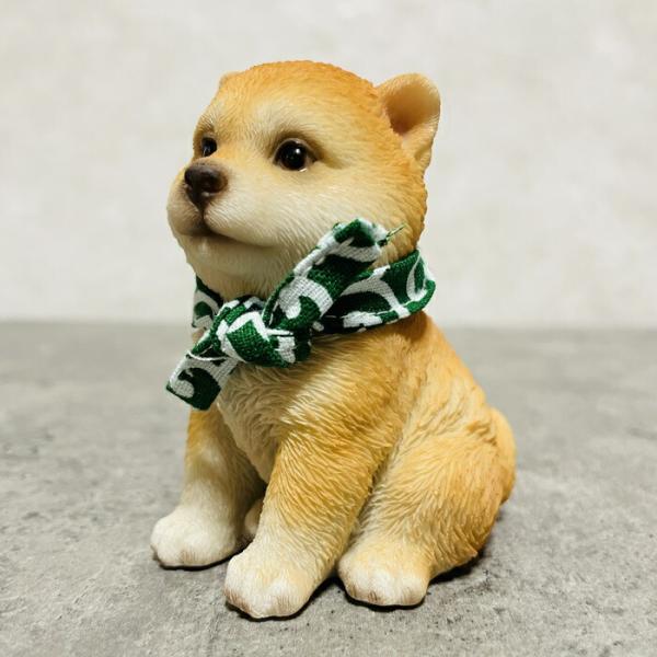 かわいい 犬 置物 お座り豆しば 玄関 おしゃれ 動物 トイレ インテリア 贈り物 可愛い リアル ...