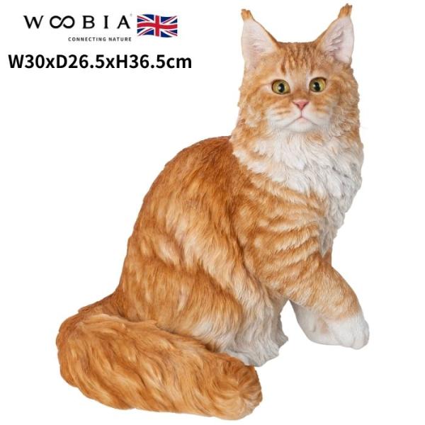 置物 メインクーン ネコ 猫 高さ36.5cm おしゃれ 大きい 玄関 インテリア 庭 ガーデン か...