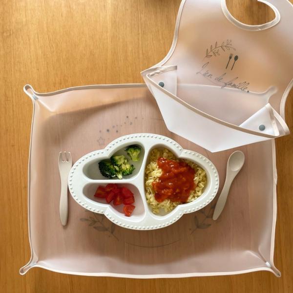 3色から選べる ベビーギフト もぐもぐ5点セット 食器 エプロン マット 一式 Lien de fa...