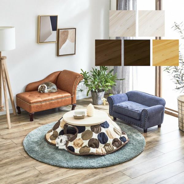 5色から選べる 猫用コタツ2点セット ネコこたつ 国産ヒノキ材 可愛くおしゃれなデザイン 受注生産品...