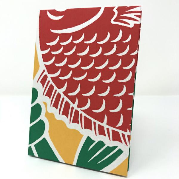 御朱印帳 「大漁旗」 蛇腹折り 44ページ 和紙 シルクスクリーン かわいい おしゃれ 蛇腹折り ご...