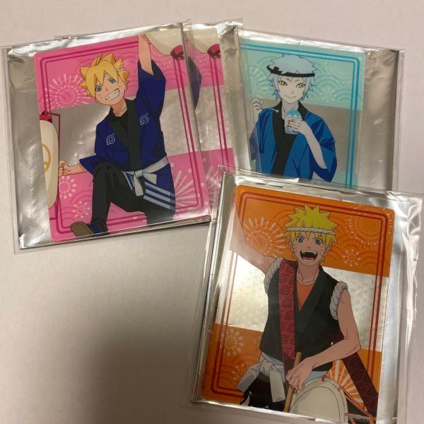 NARUTO BORUTO 夏祭りアクリルカード　ナルト　ボルト　ミツキ