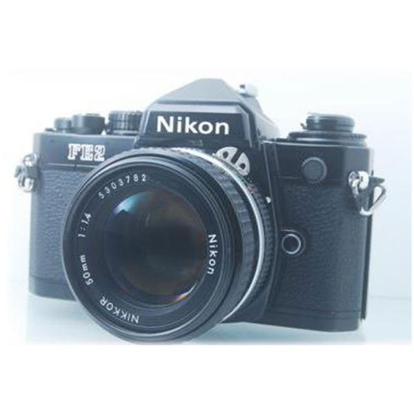 一眼レフカメラ 初心者 中古 一眼レフ Nikon FE2 ブラック レンズセット NIKKOR A...
