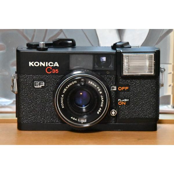 フィルムカメラ Konica コニカ C35 EF HEXANON ヘキサノン 38mm F2.8 ...