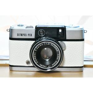 手のひらサイズのコンパクトフィルムカメラ 中古 OLYMPUS PEN D2 ホワイトカスタム 【オ...