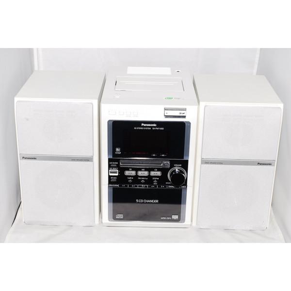 Panasonic SC-PM710SD-W ホワイト cd md ラジカセ カセット SD【中古】