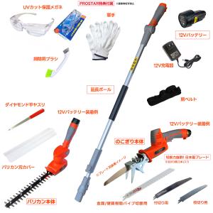 12Vコードレス 4WAY枝切りツールセット ...の詳細画像1