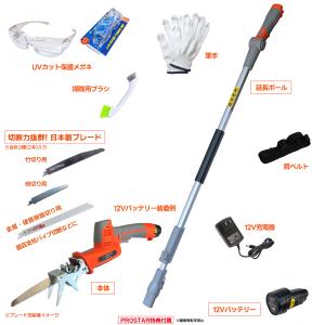 高枝のこぎり 3種ブレード替刃・他付 「12V...の詳細画像1